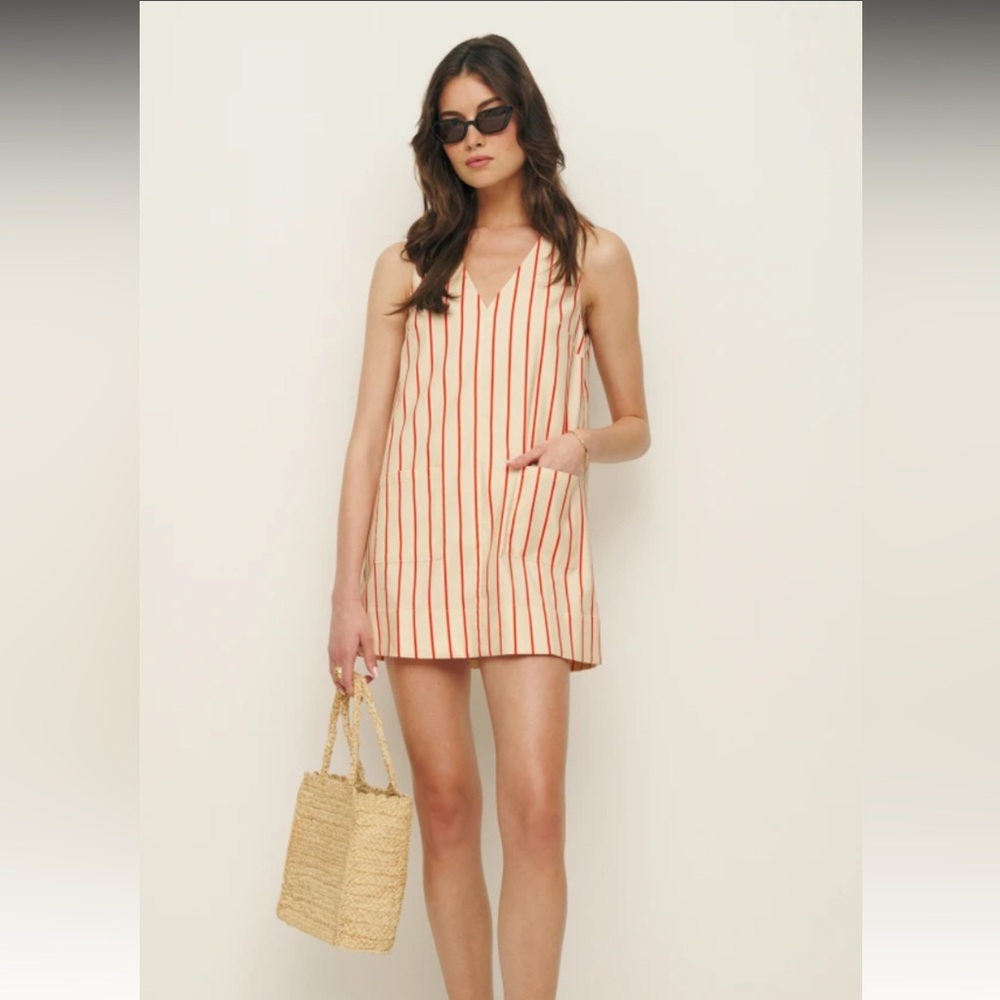 Reformation Francisca Striped Mini Dress